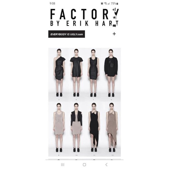 Factory By Erik Hart Black Bodycon Dress Cut Out Shoulders Size M - Picture 7 of 7